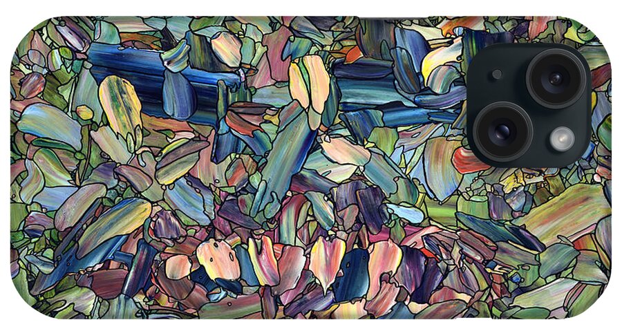 Abstract iPhone Case featuring the painting Breaking Rank by James W Johnson