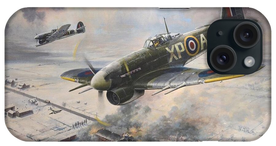 Aviation Art iPhone Case featuring the painting Breakout at Amiens by Colin Parker