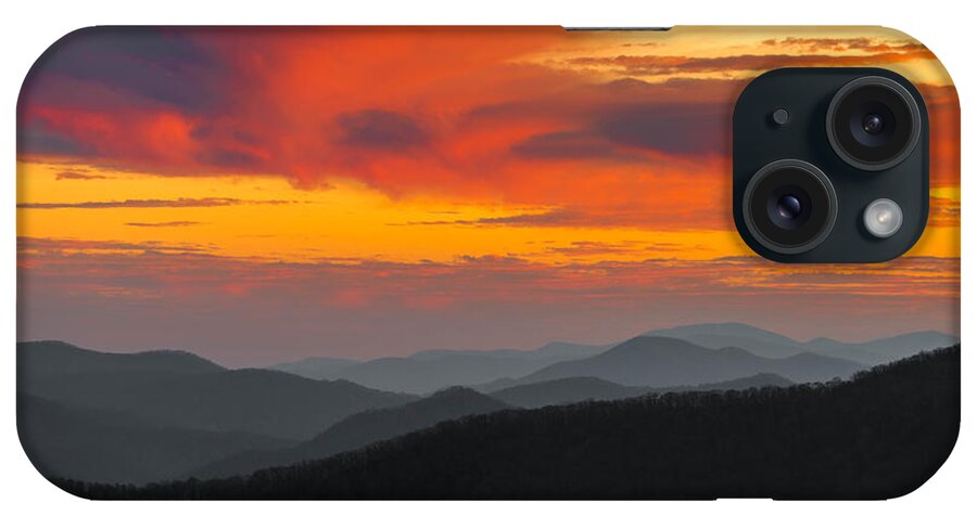  Photography iPhone Case featuring the photograph Breathtaking Blue Ridge Sunset by Serge Skiba
