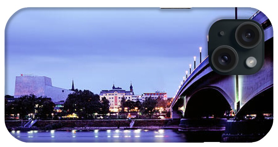 Panoramic iPhone Case featuring the photograph Bridge And Opera Building by Murat Taner