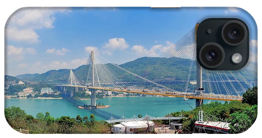 Hong Kong iPhone Case featuring the photograph Bridge in Hong Kong by Songquan Deng
