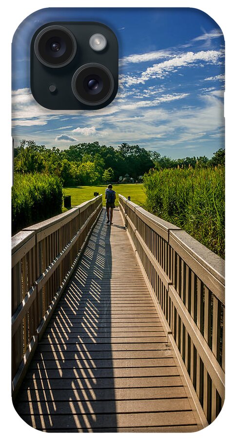 Brige At Flint Park Larchmont New York iPhone Case featuring the photograph Brige At Flint Park Larchmont New York by Xavier Cardell