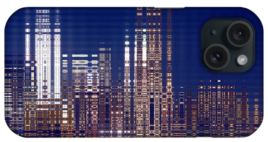 Manhattan iPhone Case featuring the digital art Bright Lights of the City by Beverly Claire Kaiya