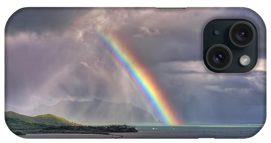 Hawaii iPhone Case featuring the photograph Brilliant Rainbow by Dan McManus