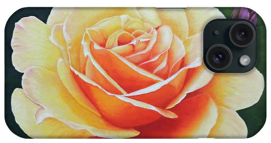 Brilliant Rose iPhone Case featuring the painting Brilliant Rose by Jimmie Bartlett