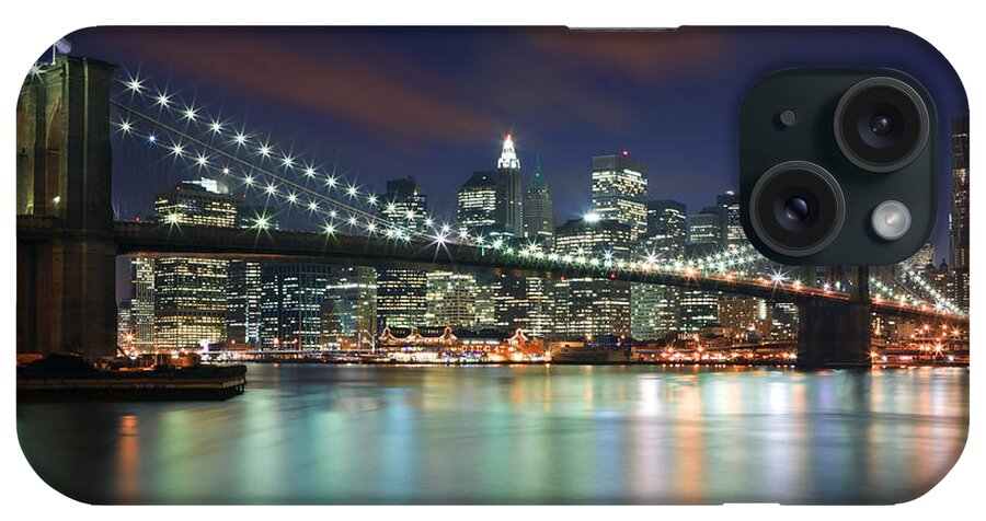 America iPhone Case featuring the photograph Brooklyn Bridge by Henk Meijer Photography