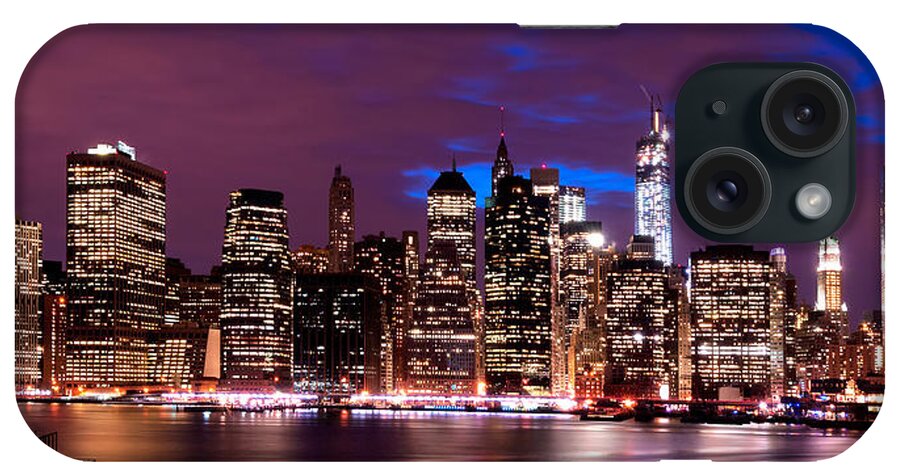 Amazing Brooklyn Bridge Photos iPhone Case featuring the photograph Brooklyn Height Promenade View of the NYC Skyline by Mitchell R Grosky
