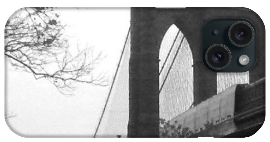 Nyc iPhone Case featuring the photograph The Brooklyn Bridge by Christopher M Moll