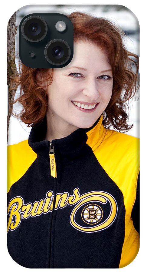 City iPhone Case featuring the photograph Bruins Girl by Greg Fortier