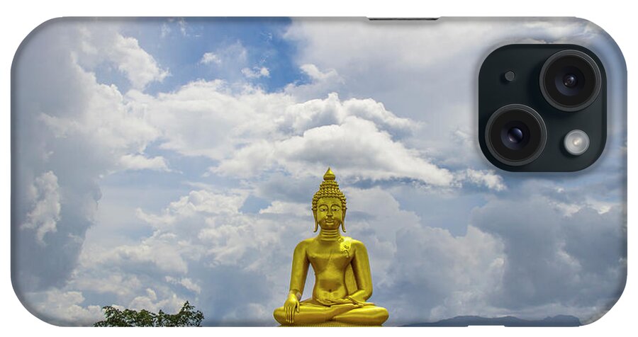 Tranquility iPhone Case featuring the photograph Buddha Tambon Bua Sali by Jean-claude Soboul