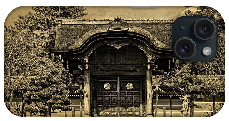 Temple iPhone Case featuring the photograph Buddhist Temple Gate in Early Spring by Beverly Claire Kaiya