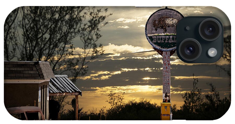 Gas iPhone Case featuring the photograph Buffalo Trading Post by Betty Depee