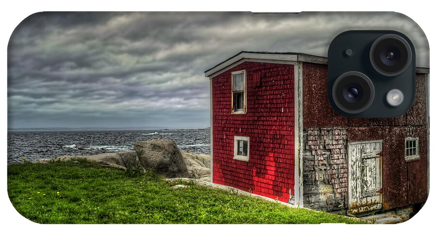 Peggy's Cove iPhone Case featuring the photograph Building on the Sea's Edge by Ken Morris