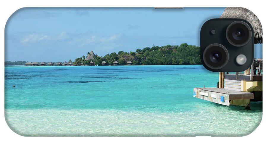 Photography iPhone Case featuring the photograph Bungalow On The Beach, Bora Bora by Panoramic Images