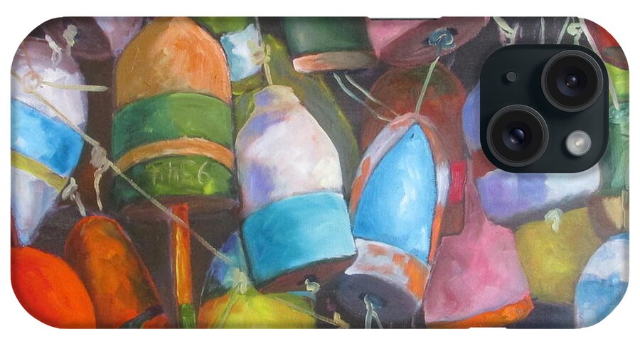 Seafood iPhone Case featuring the painting Buoys by Susan Richardson