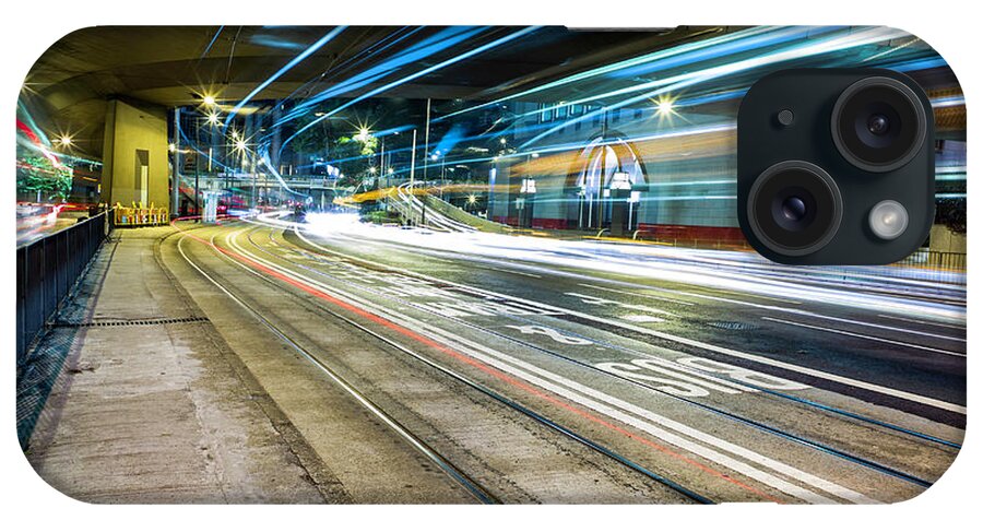 Railroad Track iPhone Case featuring the photograph Bus And Tram Lane by Sean Savery Photography