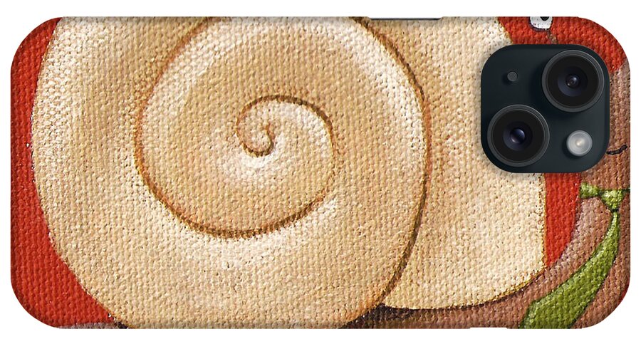 Snail iPhone Case featuring the painting Business Snail Painting by Christy Beckwith