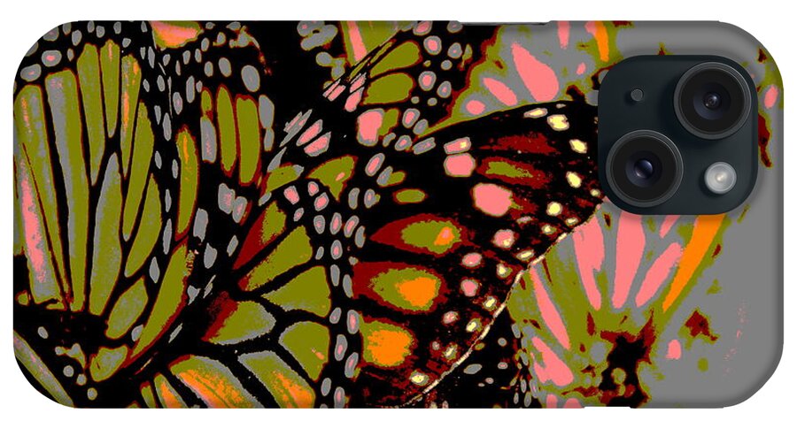 Wings iPhone Case featuring the digital art Butterflies by Meganne Peck