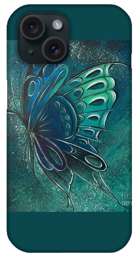Reina iPhone Case featuring the painting Butterfly 2 by Reina Cottier