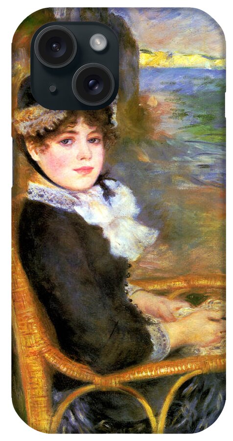 Pierre-auguste Renoir iPhone Case featuring the digital art By The Seashore by Pierre Auguste Renoir