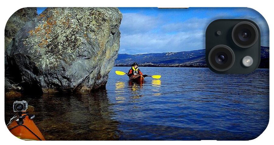Kayaking iPhone Case featuring the photograph ByTheRock by Guy Hoffman