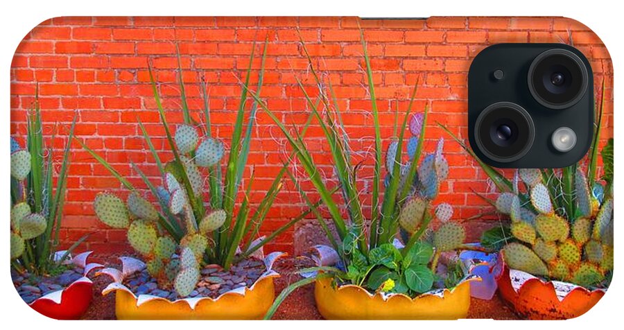 Cactus iPhone Case featuring the digital art Cacti Quartet by Alec Drake
