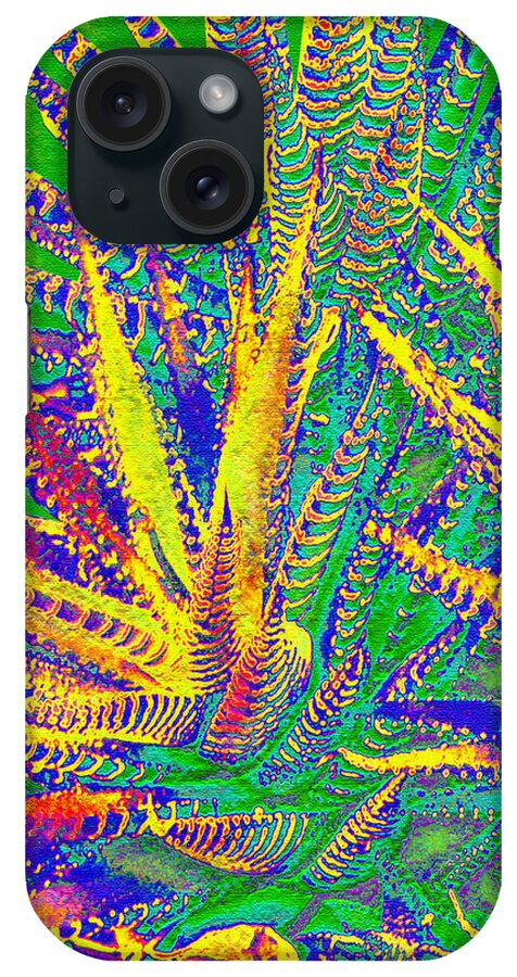 Succulent iPhone Case featuring the digital art Cactus Fiesta by Jane Schnetlage