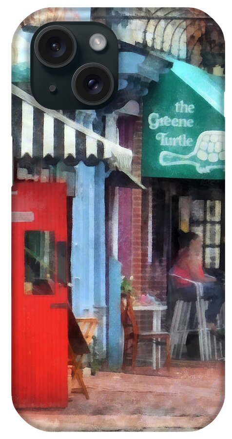 Fells Point iPhone Case featuring the photograph Cafe Fells Point MD by Susan Savad