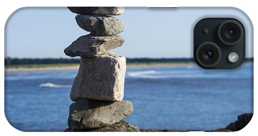 Atlantic iPhone Case featuring the photograph Cairn - Ogunquit Beach, Maine by Steven Ralser