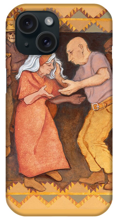 Art Scanning iPhone Case featuring the painting Cajun Stomp by Ruth Hooper