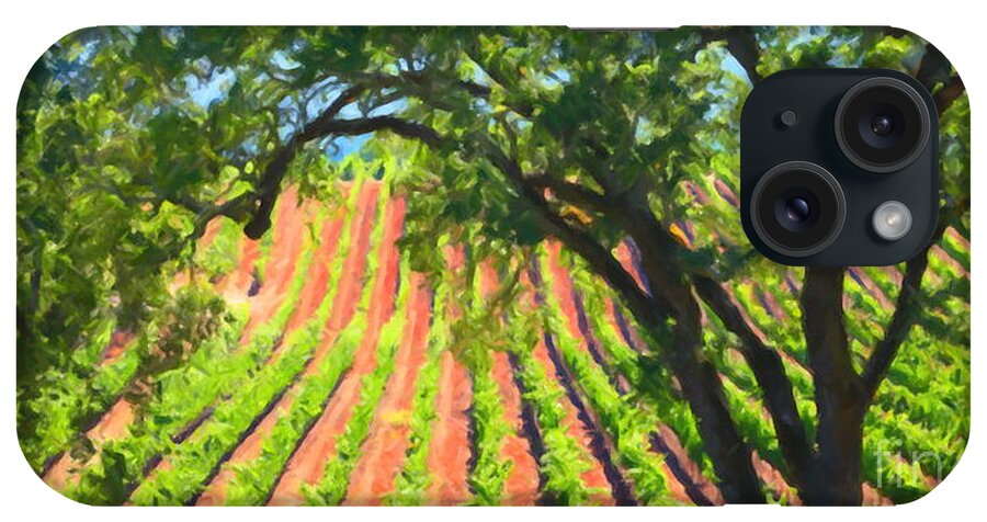 Vineyard iPhone Case featuring the photograph California Vineyard Wine Country 5D24519 long by Wingsdomain Art and Photography