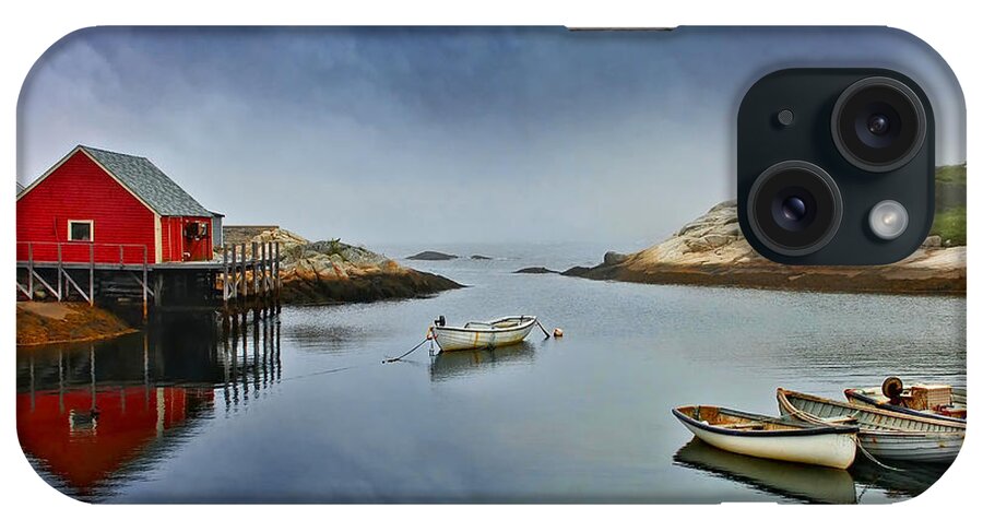 Ocean iPhone Case featuring the photograph Calm Before the Storm in Peggys Cove by Elaine Manley