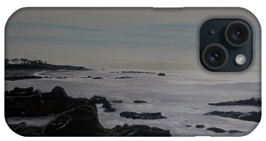 Low Tide iPhone Case featuring the painting Cambria Tidal Pools by Ian Donley