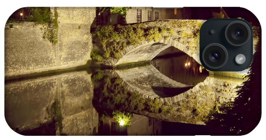 Canal Bridge Reflection iPhone Case featuring the photograph Canal Bridge Reflection by Phyllis Taylor