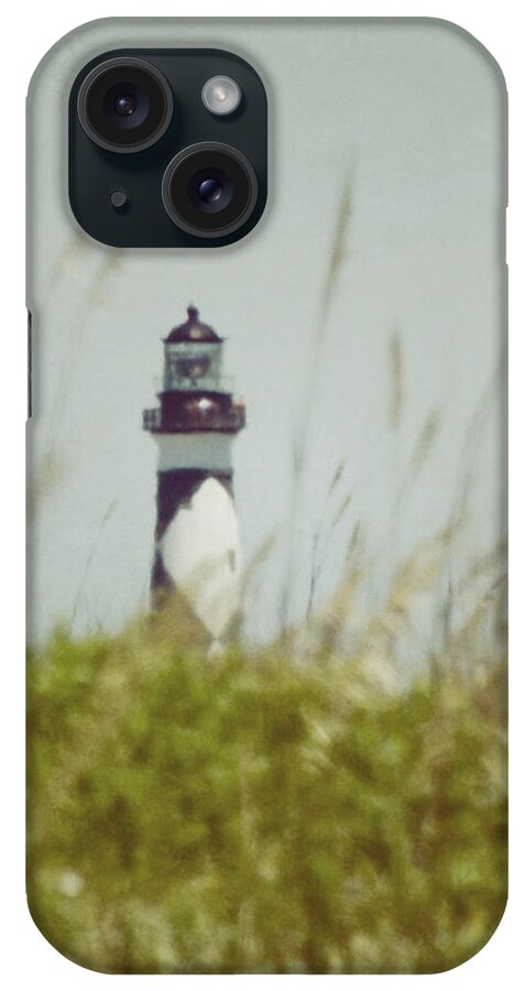 Cape Lookout Lighthouse iPhone Case featuring the photograph Cape Lookout Lighthouse - Vintage by Kerri Farley