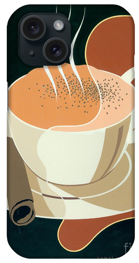 Brian James iPhone Case featuring the digital art Cappuccino by MGL Meiklejohn Graphics Licensing