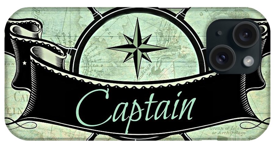 Captain iPhone Case featuring the digital art Captain Nautical by Mindy Bench