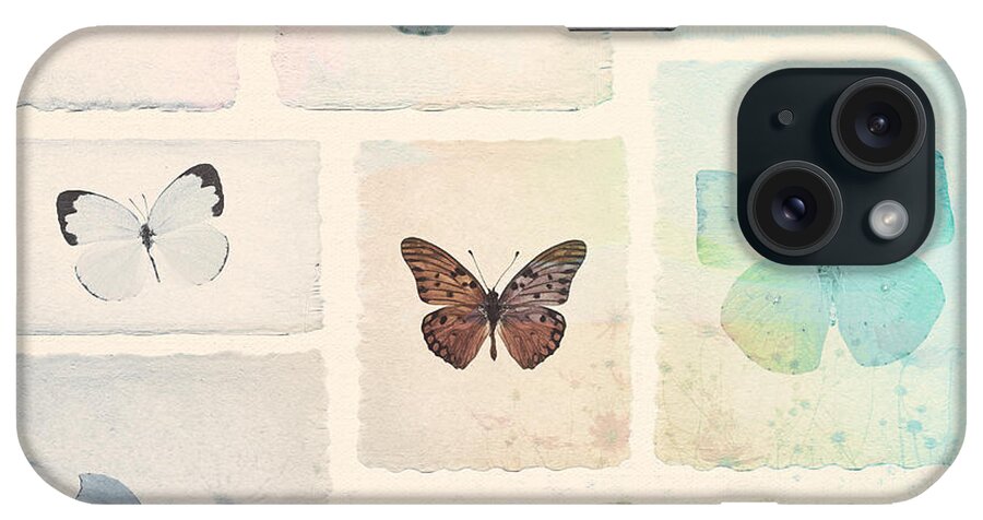 Butterflies iPhone Case featuring the digital art Captured Beauty by David Ridley