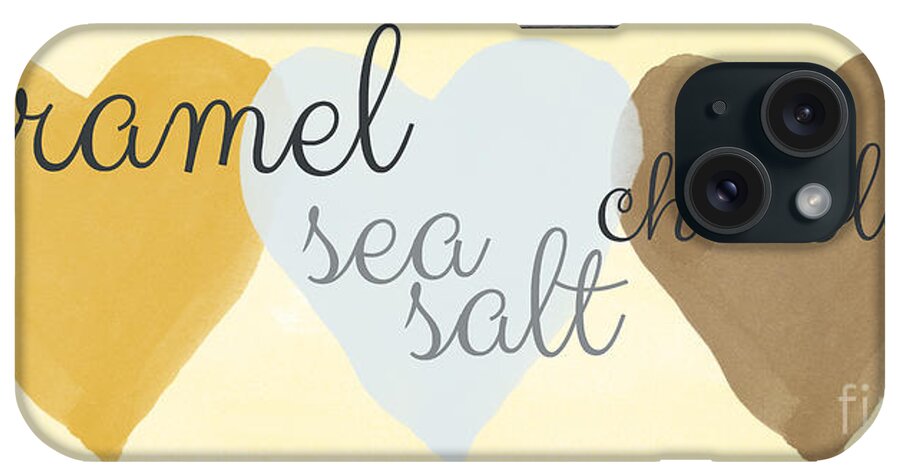 Caramel iPhone Case featuring the painting Caramel Sea Salt and Chocolate by Linda Woods