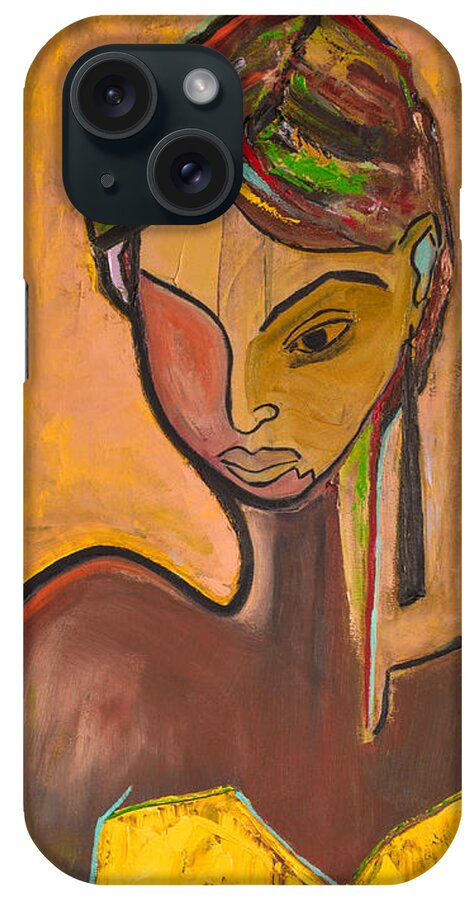 Brown Skin iPhone Case featuring the painting Caribbean of the Mind 40x20 by Hans Magden