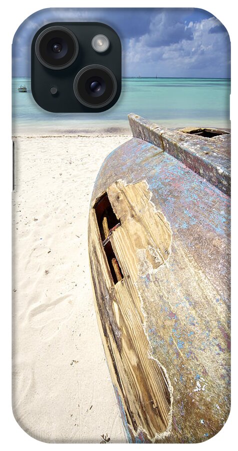Aruba iPhone Case featuring the photograph Caribbean Shipwreck by David Letts