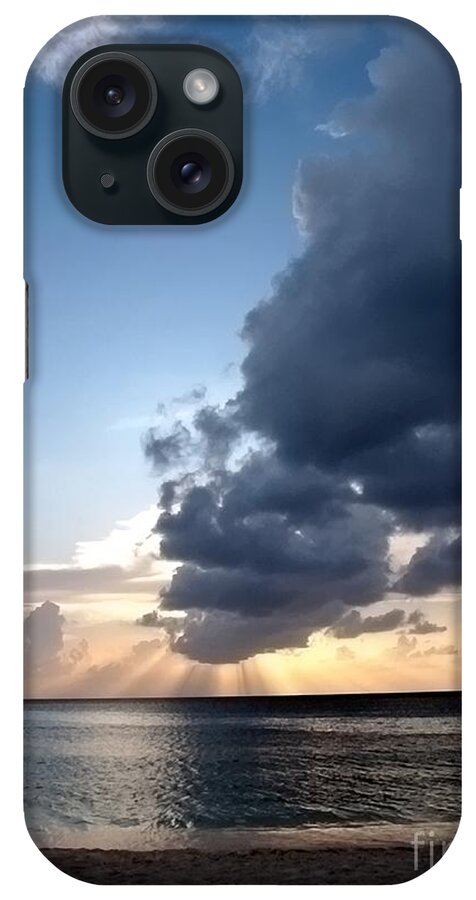 Sunset iPhone Case featuring the photograph Caribbean sunset by Peggy Hughes