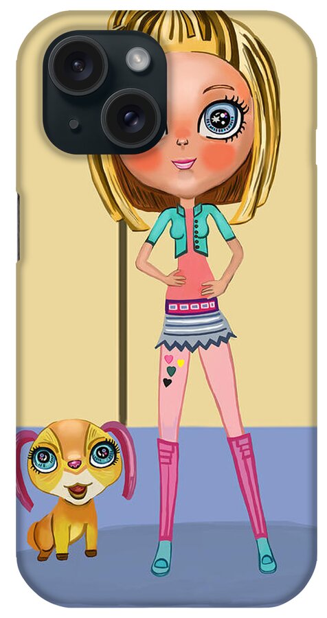 Baby iPhone Case featuring the painting Carla by Bogdan Floridana Oana