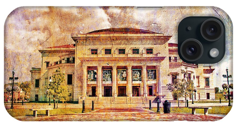 Carmel Center For The Performing Arts iPhone Case featuring the digital art Carmel Center for The Performing Arts by David Haskett II