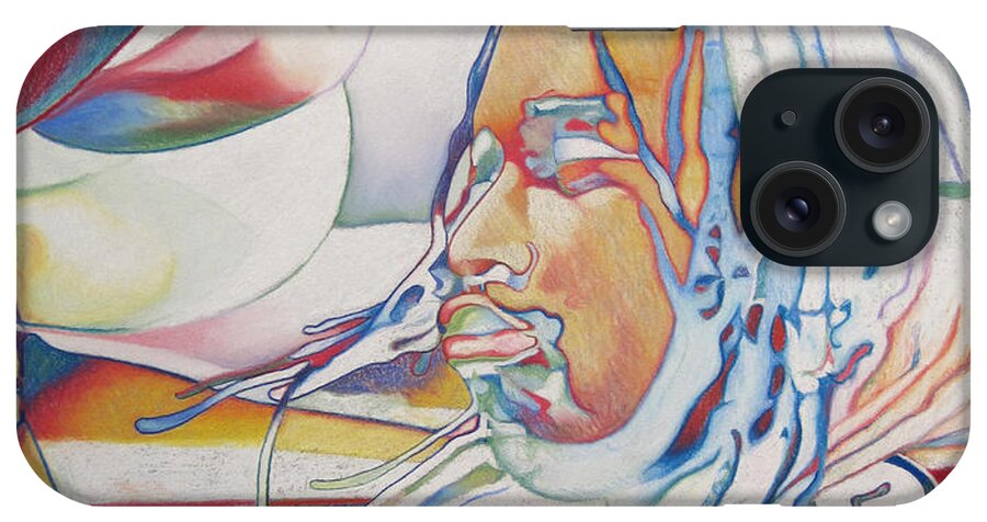 Carter Beauford iPhone Case featuring the drawing Carter Beauford Colorful Full Band Series by Joshua Morton