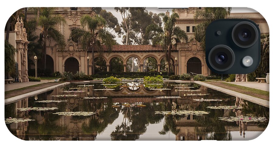 Photography iPhone Case featuring the photograph Casa de Balboa and House of Hospitality Reflecting in the Lily Pond at Balboa Park by Lee Kirchhevel