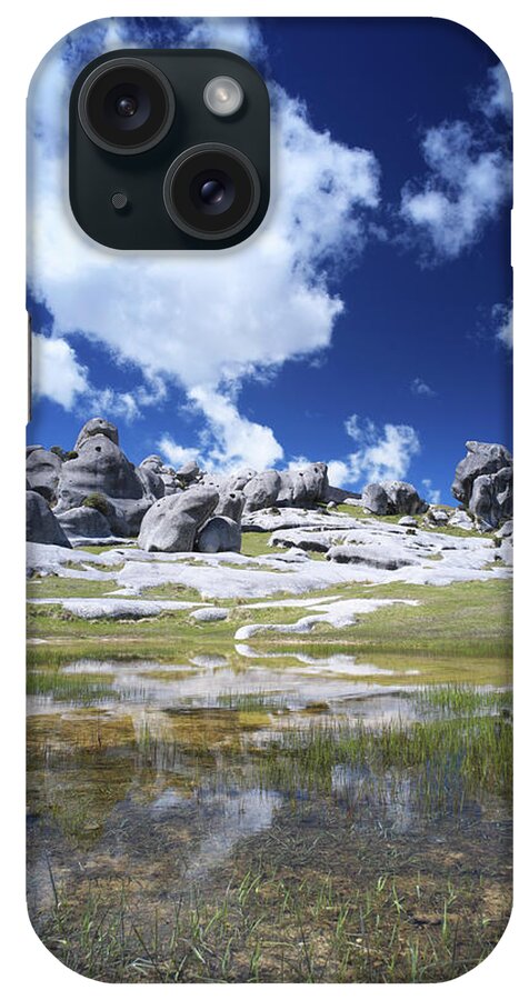 Grass iPhone Case featuring the photograph Castle Hill Landscape On New Zealands by Simonbradfield