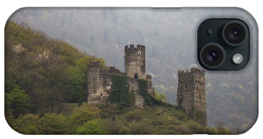 Clare Bambers iPhone Case featuring the photograph Castle in the Mountains. by Clare Bambers