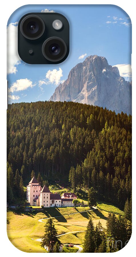 Landscape iPhone Case featuring the photograph Castle in Val Gardena near Ortisei by Matteo Colombo