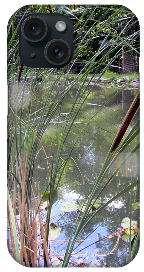 Cattails iPhone Case featuring the photograph Cattails And Pond by Susan Carella